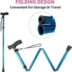 5-Level Adjustable Lightweight Cane with Wrist Strap – Travel-Friendly Design