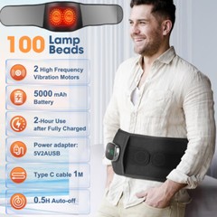 Infrared Heated Vibration Massage for Lower Back Pain Relief Lumbar Support Belt