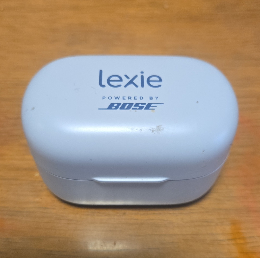 Lexie B2+ Powered by Bose ITE Rechargeable Hearing Aids. Charging Case Gray