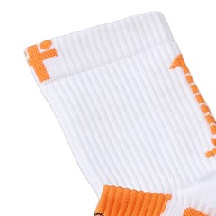 White and Orange Sports Heel Socks Ankle Protection Foot Sleeve Support WT