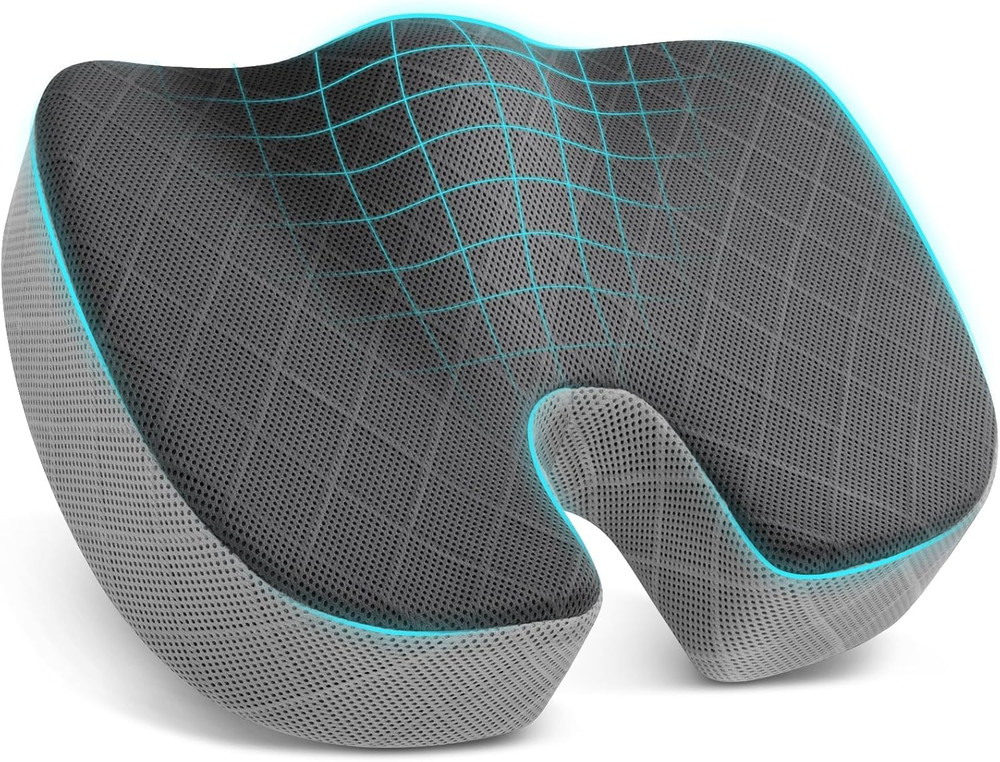 Office/Car Seat Cushion, Non-Slip Sciatica & Back Coccyx Tailbone Pain Relief Ch