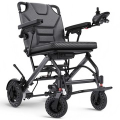 Lightweight Foldable Power Electric Wheelchair 18.5″ Wide Seat Airline Approve