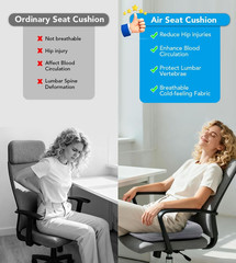 Sondur Travel Cushion, Inflatable Airplane Seat Cushion for Long Flights, 3D Air
