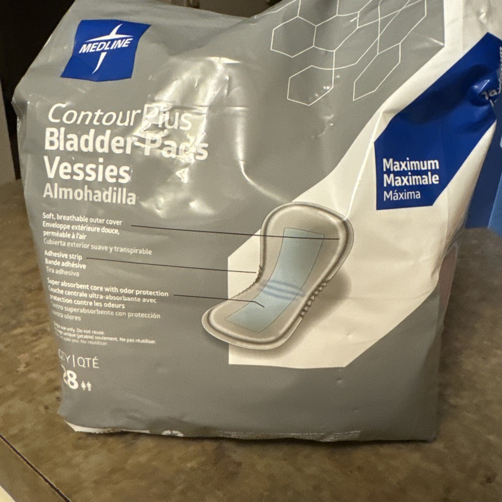 Medline Contour Plus Bladder Pads 28ct – NEW