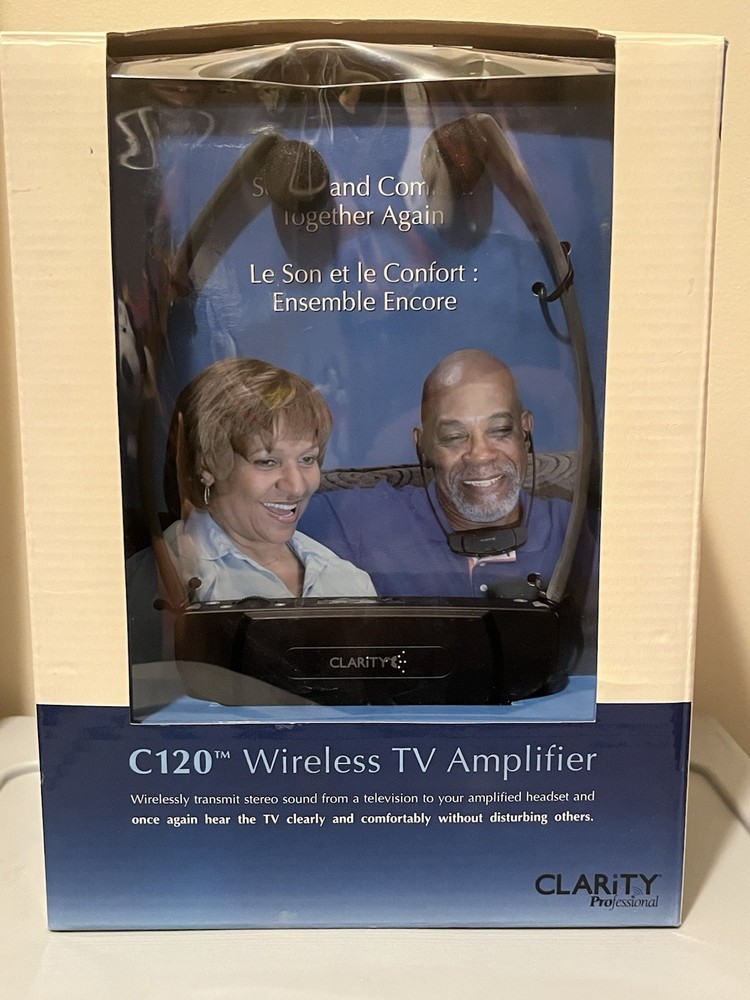 Clarity Professional C120 Wireless TV Amplifier Black Rechargeable