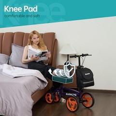 ELENKER STEERABLE KNEE SCOOTER FOLDABLE KNEE WALKER – PURPLE