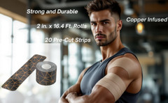 Ultra Athletics Kinesiology Tape Copper Infused Precut Waterproof USA Design