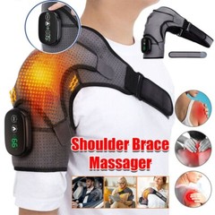 Electric Heated Shoulder Massager With Vibration Massage Brace Joint Pain Relief