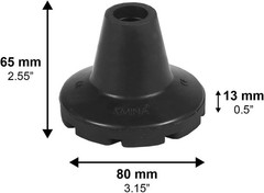 Crutch Tips 3/4 Inch x2 Units, All Terrain Non-Slip Cane Tips, Heavy Duty Rub…