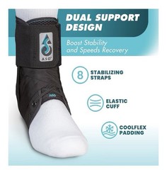 Med Spec ASO Ankle Stabilizer Brace Lace-Up Support Medium New