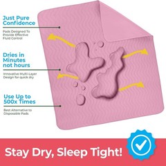 Utopia Bedding Washable Underpads 34″ x 52″ – Pack of 4, Pink – FREE SHIPPING