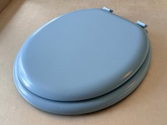 Vintage TUFFY Blue Enamel Toilet Seat XM20 / M100 Made In USA – Brand New in Box