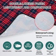 XKDOUS 2pcs Adult Bibs For Men Washable, Reusable Waterproof Large Bibs For Adul