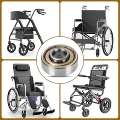 4 pcs Walker Wheel Bearings for Wheelchair & Rollator, ID8.0mm, Durable