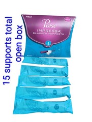 Poise Impressa Bladder Supports Size 1 open box of 10+5=15 count sealed-no leaks