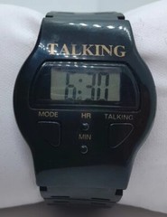 English Talking Watch for Seniors Elderly Blind Visually Impaired Digital Black
