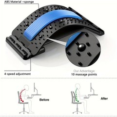 Generic Blue Lumbar Support Board & Back Stretcher for Lower Back Pain Relief