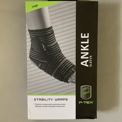 P-TEX **ANKLE SLEEVE**STABILITY WRAP** P-TEXA102**BLACK**ADULT LARGE ** NEW**