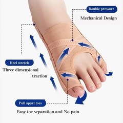 Fabric Bunion Corrector Breathable Adjustable Hallux Valgus Sleeve Spacer Separa
