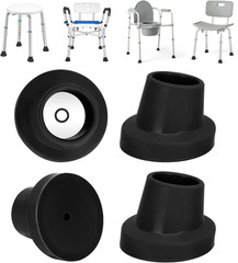 Shower Chair Leg Caps – Heavy Duty Replacement Feet for Bath Seat, 1-1/8″ I.D. S