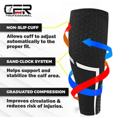 Compression Sleeve Leg Calf Brace Support Socks Sport Gym Pain Relief Men Womens
