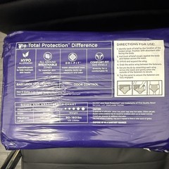 Member’s Mark Total Protection Adjustable Incontinence Briefs Max M 15 Ct White