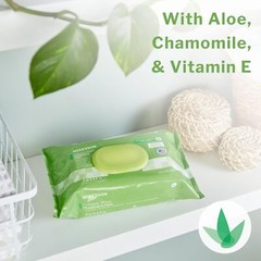 Flushable Adult Wet Wipes – 576 Wipes Aloe & Vitamin E, Plant-Based, Scented