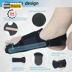 MOONSMILE 1 Pair Foot Bunion Corrector for Women & Men, Night One Size, Black