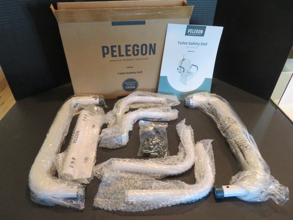 Pelegon Toilet Safety Rails (350 Lb.) – Adjustable Toilet Safety Frame