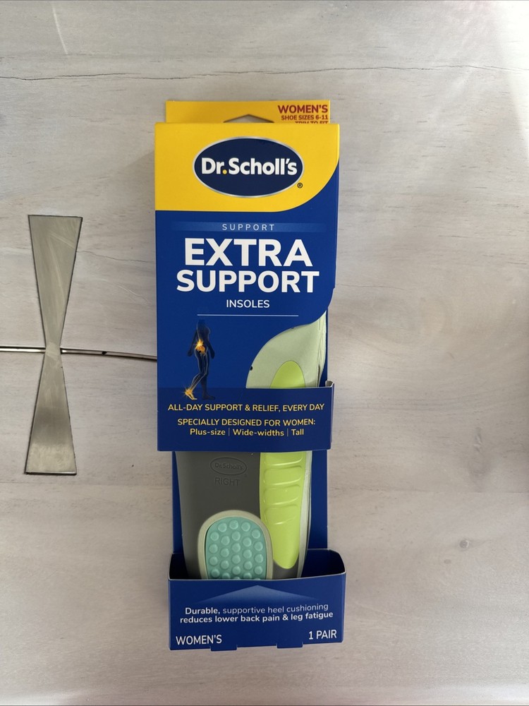 Dr. Scholl’s Extra Support Shoe Insoles for Plus & Tall Women, Size 6-11, 1 Pair