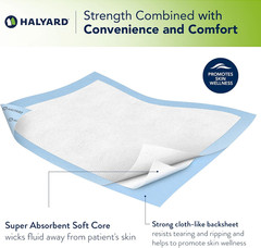 Premium Disposable Underpads, 30 X 36 Inches Chux Pads – Blue, Pack of 10 – Inco