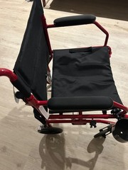 Medline MDS808200F3R 19in. Ultralight Transport Wheelchair – Red