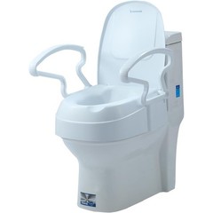 Adjustable Height Toilet Seat Riser W/ Handle Supports 300LBS Seniors & Recovery