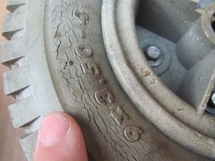 Rascal 600 mobility scooter parts: 2 main drive wheels dry-rot