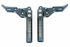 Pair Gold Aluminum Wheelchair Scissor (2 brakes)