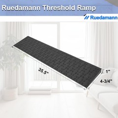 Ruedamann 1″ Rise Threshold Ramps for Doorways, Rise, Polaris Pattern