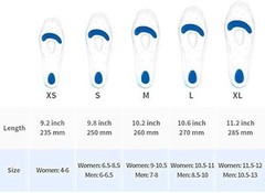 Arch Support Insole Silicone Gel Orthotic Medical-Grade flat foot Insert S-Med-L