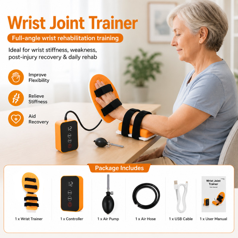 Wrist Joint Rehabilitation Training Device,Palm Flexion/Dorsiflexion,Full-Angle