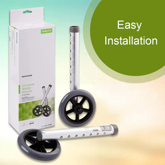 Mckesson Universal Walker Wheels, Adjustable, 5 in Caster Wheels, 1 Pair