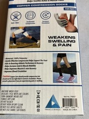 Copper Care Unisex Adult COMPRESSION SOCKS Soothes Aches & Pains Men & Women