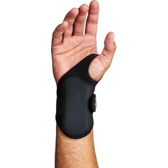 Ergodyne 70244 Wrist Support, Neoprene, Single Strap, Left, Black, Size M
