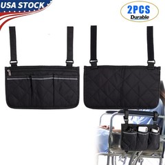 Wheelchair Side Bag Wheelchair Armrest Storage Pouch Pocket For Walkers Rollator