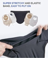 Ostomy Support Belt Black For Colostomy ileostomy bag Unisex- Size S M L XL 2XL