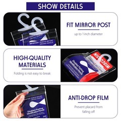 6 Pieces Handicap Placard Holder for Auto Ultra Transparent Disabled Parking Pla
