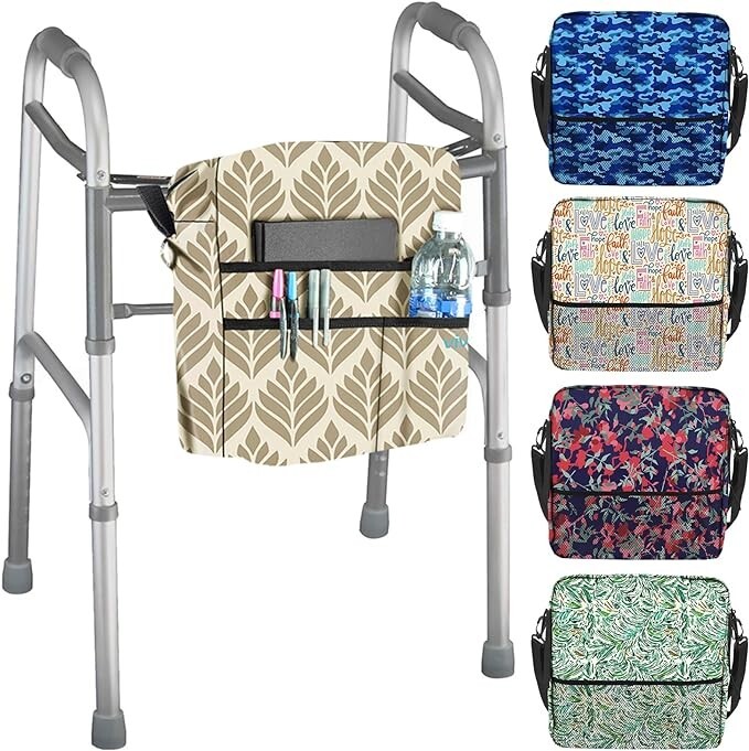 Vive Rollator Bag – Geometric Leaf