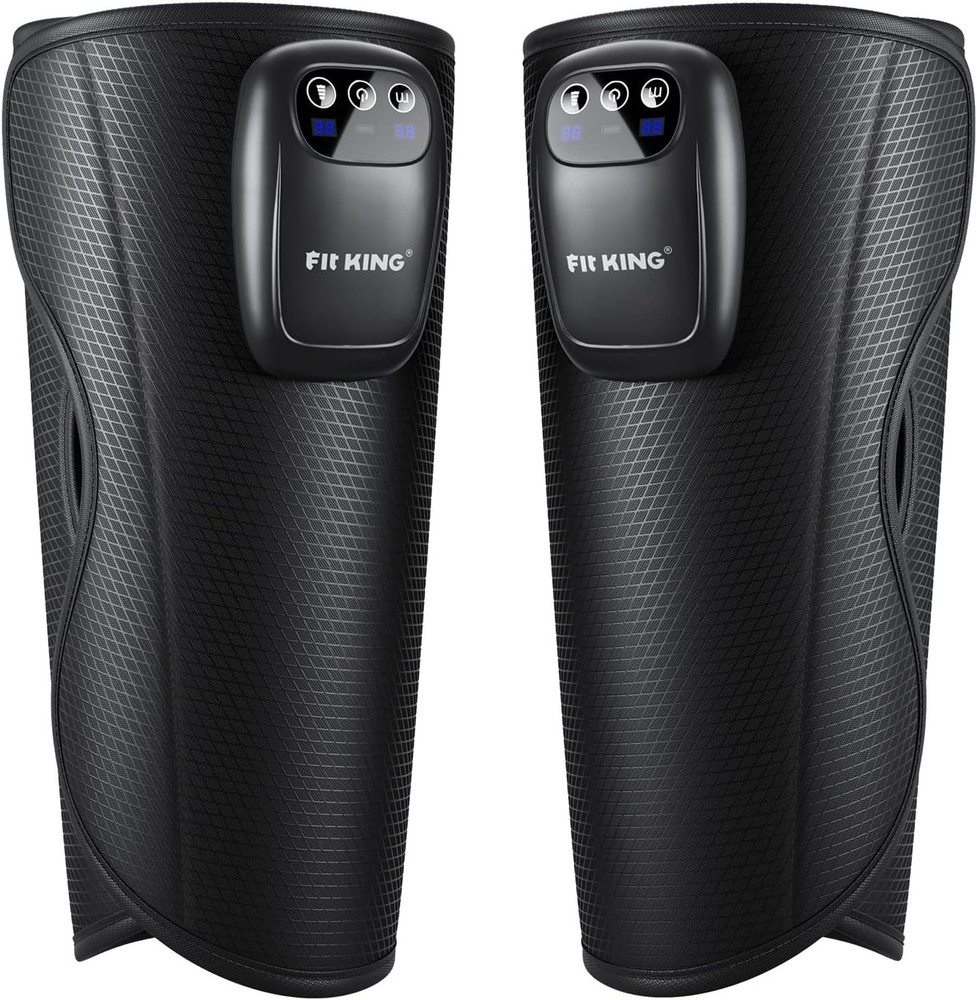 FIT KING Upgraded Cordless Leg Massager for Pain Relief, Relax, Muscle Recovery