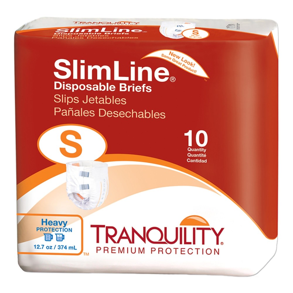 Tranquility Slimline Incontinence Brief S Full Fit 2120 Heavy 100 Ct