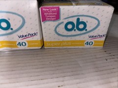 New in Box old stock 90s Vintage o.b. Super Plus Absorbency Tampons 2 New 1 Open