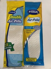2) DR SCHOLL’S AIR PILLO/DOUBLE AIR PILLO MENS 7-13 WOMENS 5-10 INSOLE COMFORT