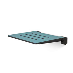 Seachrome 18 In. Silhouette Slimline Folding Wall Mount Shower Bench Seat, Sea C